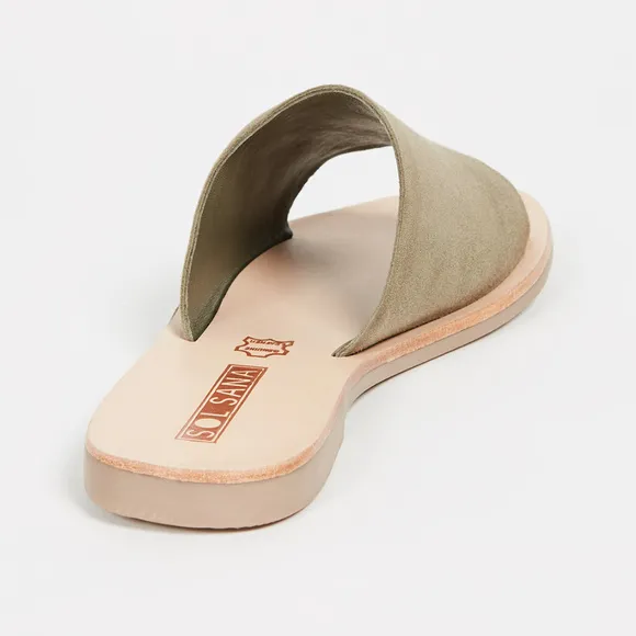 SOL SANA Suede Slide Flat Sandals