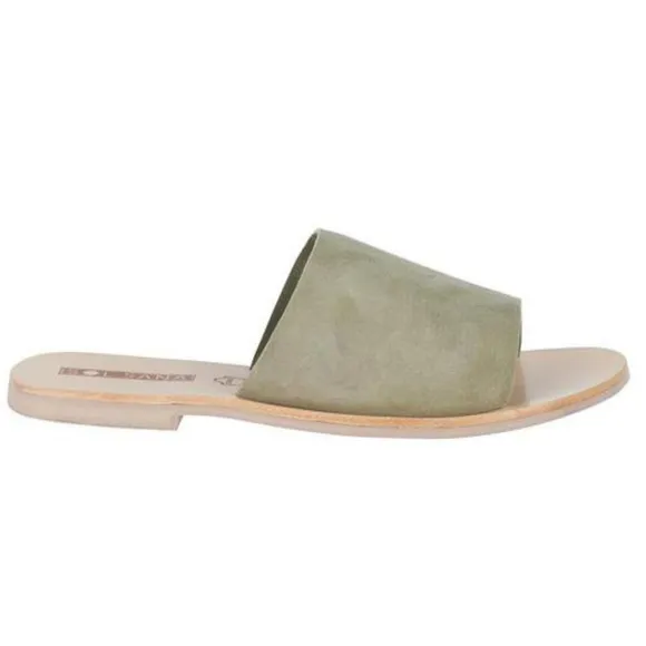 SOL SANA Suede Slide Flat Sandals