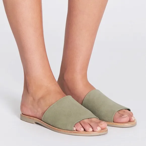 SOL SANA Suede Slide Flat Sandals