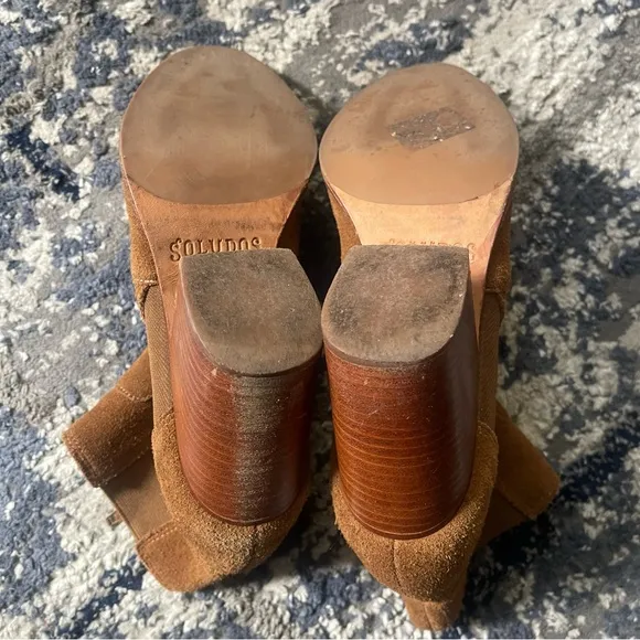 Soludos Emma Suede Ankle  Boots 6.5