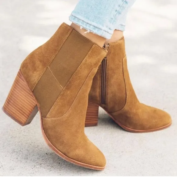 Soludos Emma Suede Ankle  Boots 6.5