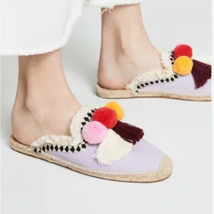🆕{SOLUDOS} Pom-Pom Tassel Sandals