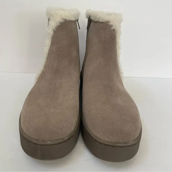 Soludos Women Whistler Cozy Ankle Boots In Mineral Grey Size 8.5