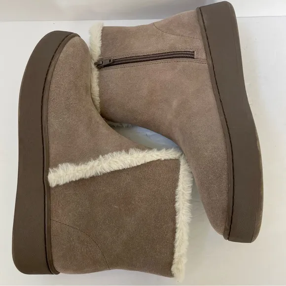 Soludos Women Whistler Cozy Ankle Boots In Mineral Grey Size 8.5