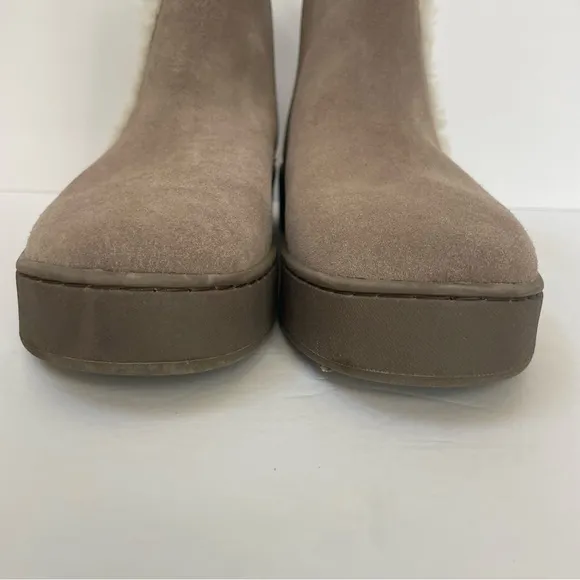 Soludos Women Whistler Cozy Ankle Boots In Mineral Grey Size 8.5