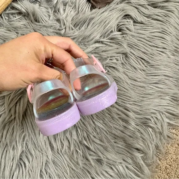 Sophia Webster Mini unicorn iridescent jelly sandals