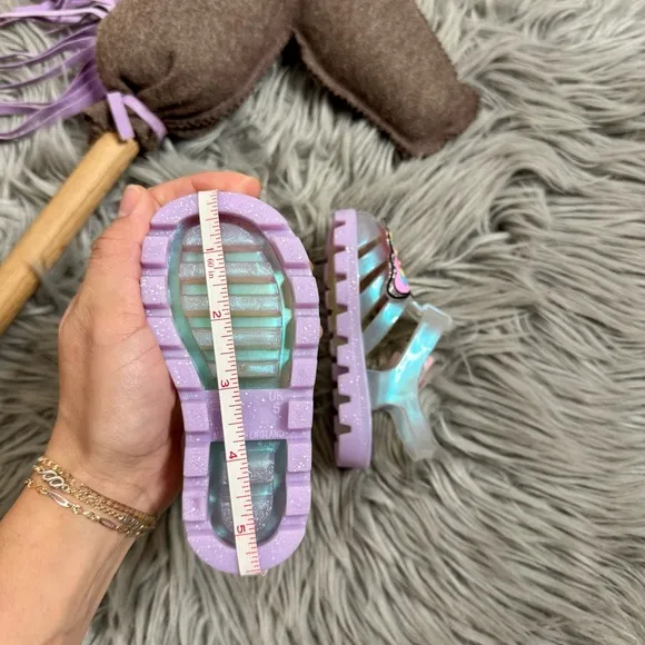 Sophia Webster Mini unicorn iridescent jelly sandals