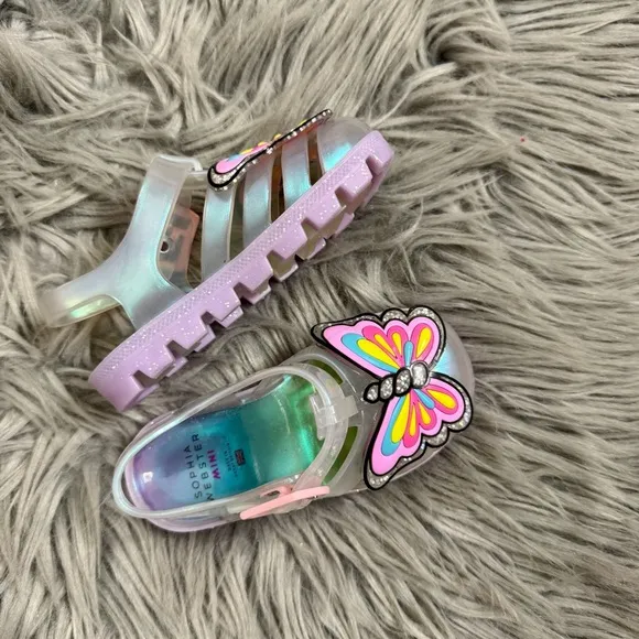 Sophia Webster Mini unicorn iridescent jelly sandals