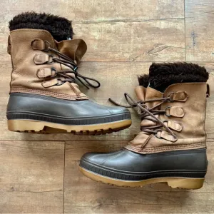 SOREL Badger Vintage Rubber Leather Snow Winter Boots Size 7