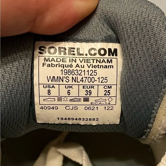 SOREL BLUE CRUSH KINETIC LACE UP SHOES SNEAKERS SIZE 8