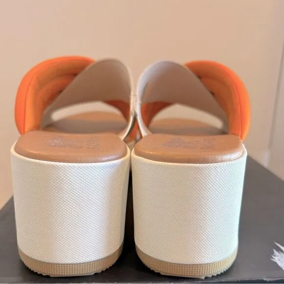 Sorel Cameron Flatform Puff Wedge Mule Sandals - Leather shoes Koi/ Sea