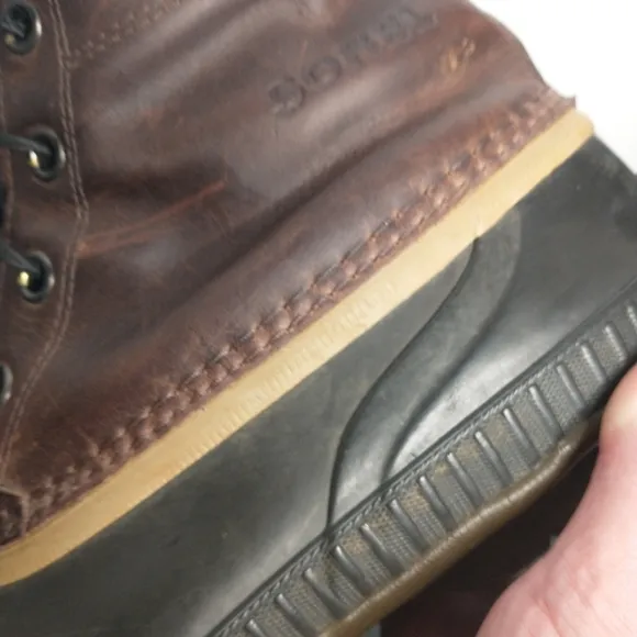 Sorel Cheyanne Men's Full grain leather duck boots, size 13