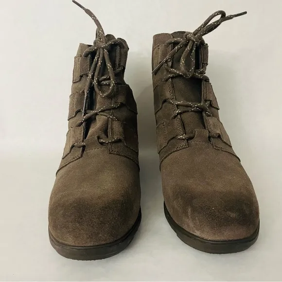Sorel Evie Suede Wedge Lace-up Ankle Boot