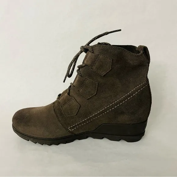 Sorel Evie Suede Wedge Lace-up Ankle Boot
