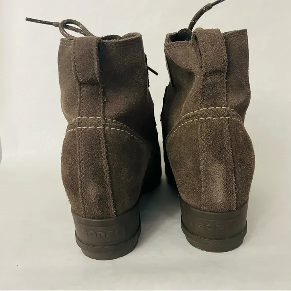 Sorel Evie Suede Wedge Lace-up Ankle Boot