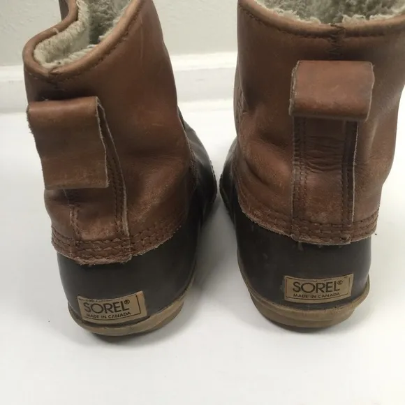 SOREL FISHAWK Pull On Boots Made in Canada Rubber Bottoms, Leather Tops