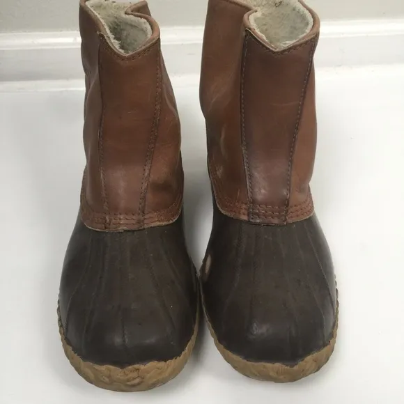 SOREL FISHAWK Pull On Boots Made in Canada Rubber Bottoms, Leather Tops