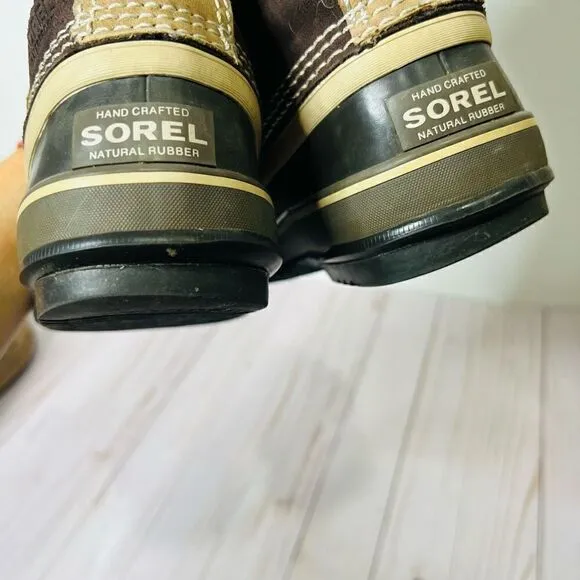 Sorel Joan of Arctic Brown Suede Fur Lined Winter Boots