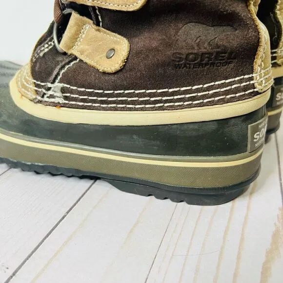 Sorel Joan of Arctic Brown Suede Fur Lined Winter Boots