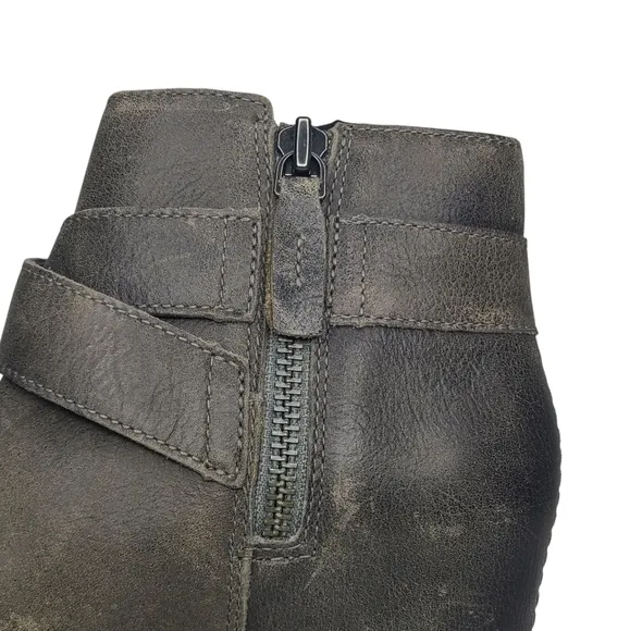 Sorel Joan Of Arctic Wedge II Buckle Ankle Boots Quarry NL3360-052 Size 8