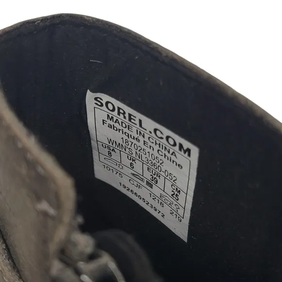 Sorel Joan Of Arctic Wedge II Buckle Ankle Boots Quarry NL3360-052 Size 8