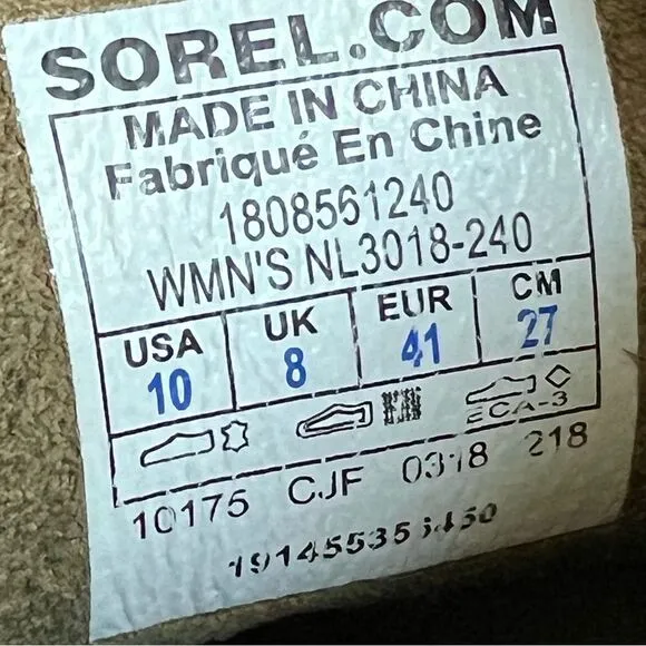Sorel Joan of Arctic Wedge II Boots in Ash Brown Size 10 NL3018-240