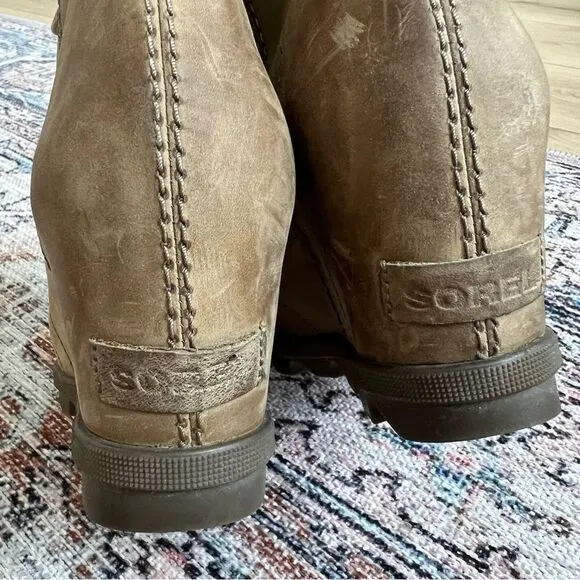 Sorel Joan of Arctic Wedge II Boots in Ash Brown Size 10 NL3018-240