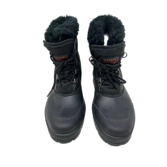 Sorel Kauffman Waterproof Fleece Lined Rubber Snow Boots Black 8