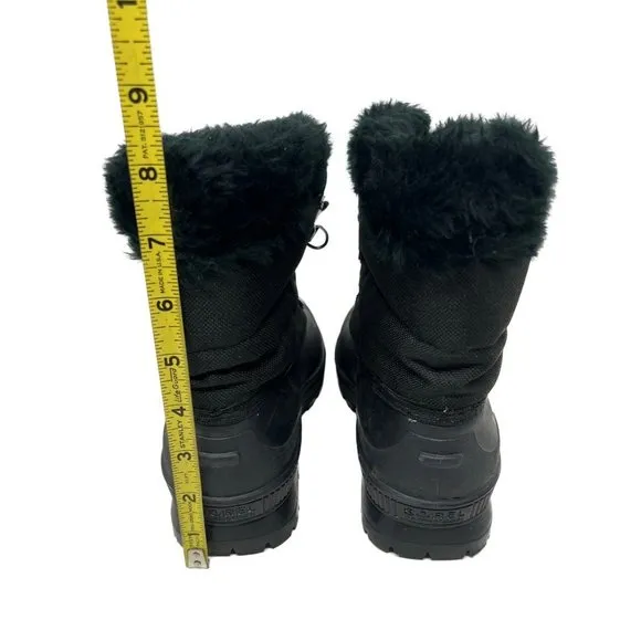 Sorel Kauffman Waterproof Fleece Lined Rubber Snow Boots Black 8