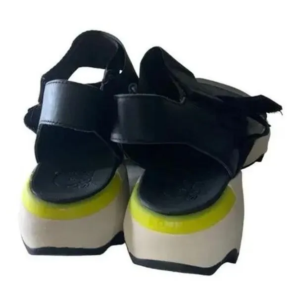 Sorel Kinetic Impact Black Shoes Women's Size 9 Ankle Leather Strap Sandals