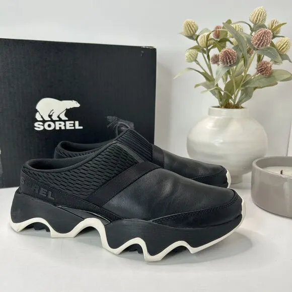 Sorel Kinetic Impact II Mule Slip On Black Shoes NL4955-011 Women's US 8