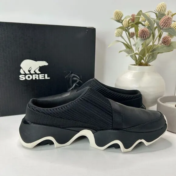 Sorel Kinetic Impact II Mule Slip On Black Shoes NL4955-011 Women's US 8