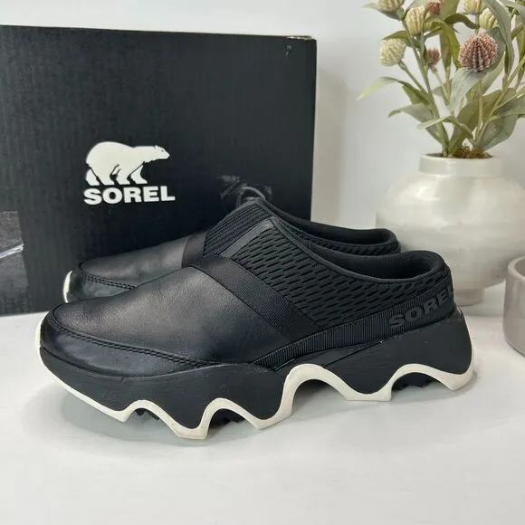 Sorel Kinetic Impact II Mule Slip On Black Shoes NL4955-011 Women's US 8