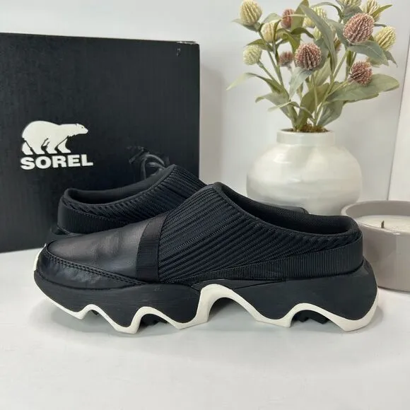 Sorel Kinetic Impact II Mule Slip On Black Shoes NL4955-011 Women's US 8