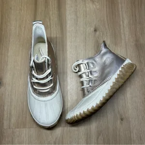 Sorel metallic out n about water proof rubber duck boots