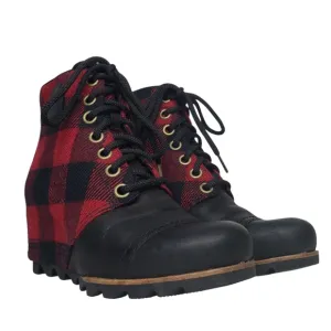Sorel PDX Wedge Boots Buffalo Plaid NL2570-010 Size 8