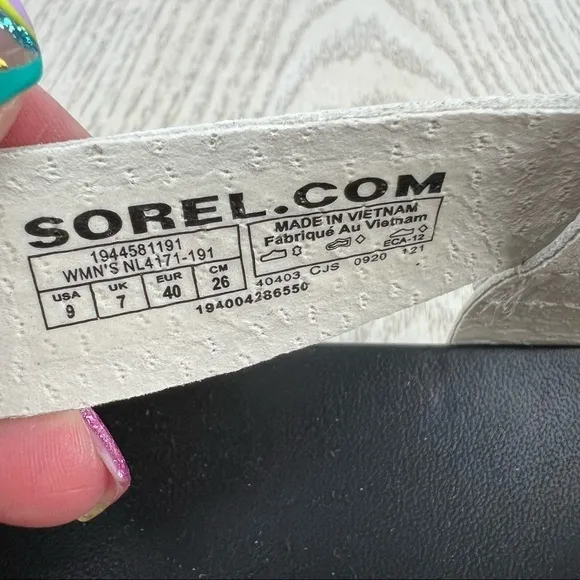 Sorel Roaming Crisscross Espadrille Chevron Pattern Sandals US9 Chalk $110