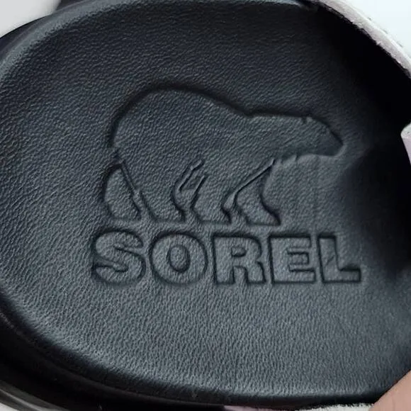 Sorel Roaming Lace Up Leather Sandals in Black White