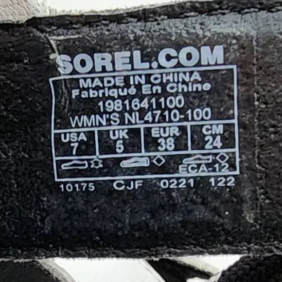 Sorel Roaming Lace Up Leather Sandals in Black White