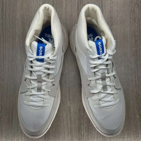 Sorel Shoes Womens Sz 12 Out N' About 503 Lace Up Mid Sneaker Suede Off White