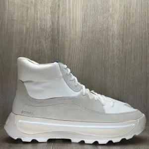 Sorel Shoes Womens Sz 12 Out N' About 503 Lace Up Mid Sneaker Suede Off White
