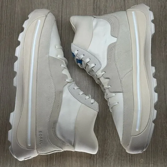 Sorel Shoes Womens Sz 12 Out N' About 503 Lace Up Mid Sneaker Suede Off White