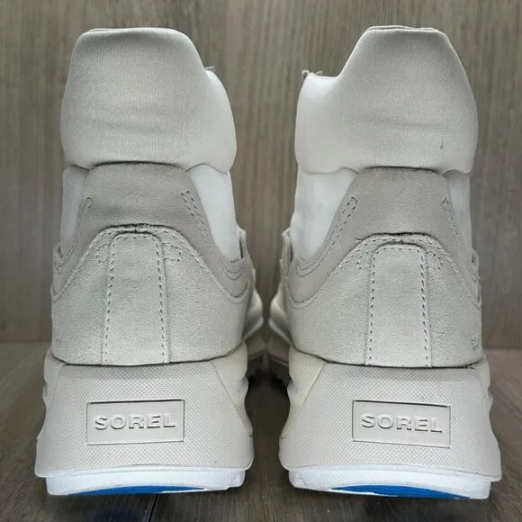 Sorel Shoes Womens Sz 12 Out N' About 503 Lace Up Mid Sneaker Suede Off White