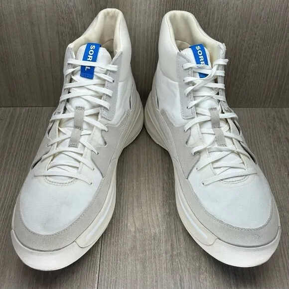 Sorel Shoes Womens Sz 12 Out N' About 503 Lace Up Mid Sneaker Suede Off White