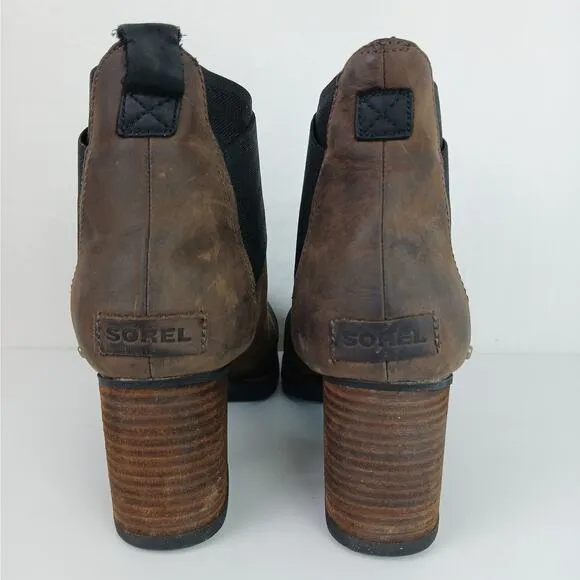 Sorel SZ 10 Addington Chelsea Ankle Boots Tobacco