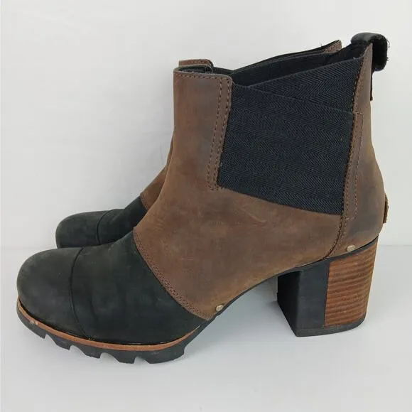Sorel SZ 10 Addington Chelsea Ankle Boots Tobacco