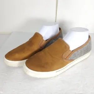 Sorel Women's Campsneak US 8,5 Brown Leather Wool Slip On Sneakers Casual Shoes