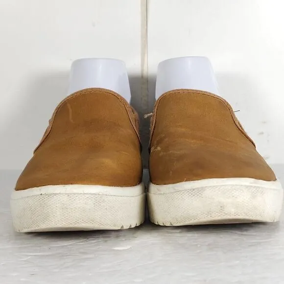 Sorel Women's Campsneak US 8,5 Brown Leather Wool Slip On Sneakers Casual Shoes