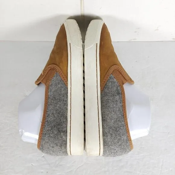 Sorel Women's Campsneak US 8,5 Brown Leather Wool Slip On Sneakers Casual Shoes