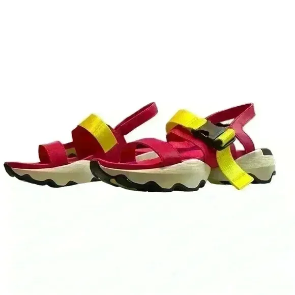 SOREL Women's Kinetic Impact Slingback Wedge Sandals Pink Size 9.  New, No Box.